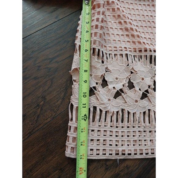 Endless Rose Zoe Peach Crochet Lace Cropped Pants Women's Sz M - Picture 10 of 12